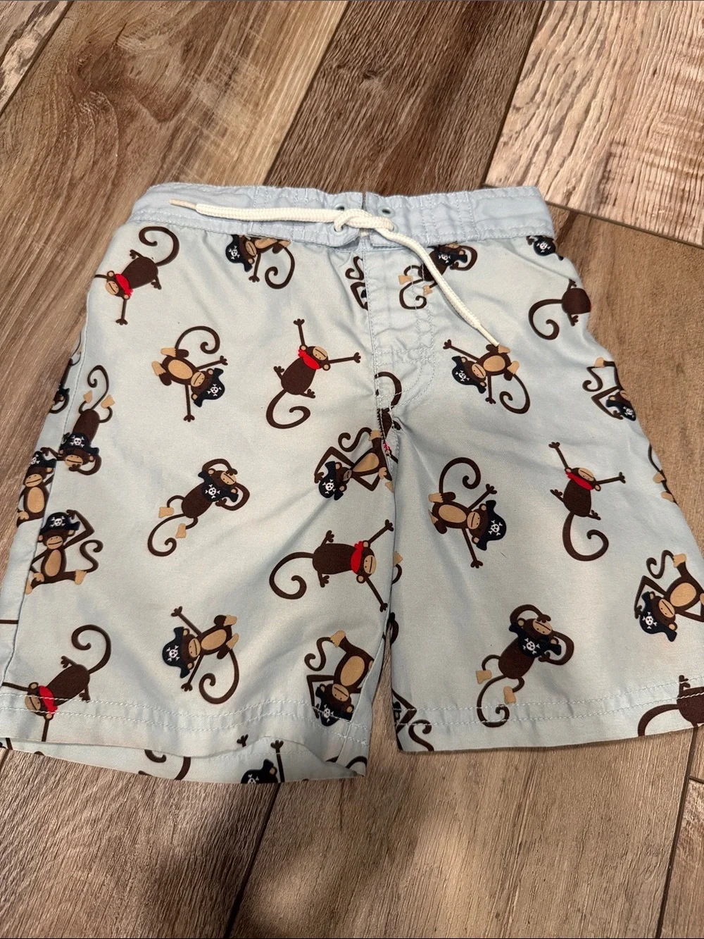 Gymboree “Monkeying Around” Light Blue Toddler Swim Shorts Size 2T